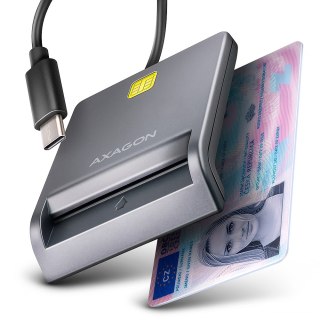 AXAGON CRE-SM3TC USB-C Czytnik kart inteligentnych/kart identyfikacyjnych, kabel 1,2 m | AXAGON