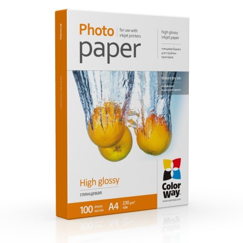 ColorWay High Glossy Photo Paper, 100 arkuszy, A4, 230 g/m²