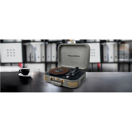 Muse | Szary | System stereo z gramofonem | MT-201 BTG | Port USB | Wejście AUX