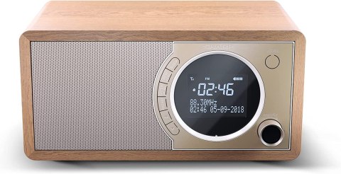 Radio cyfrowe Sharp DR-450(BR), FM/DAB/DAB+, Bluetooth 4.2, funkcja alarmu, brązowy | Sharp | Radio cyfrowe | DR-450(BR) | brązo