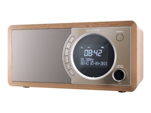 Radio cyfrowe Sharp DR-450(BR), FM/DAB/DAB+, Bluetooth 4.2, funkcja alarmu, brązowy | Sharp | Radio cyfrowe | DR-450(BR) | brązo