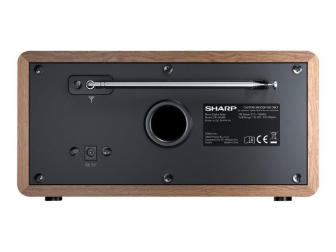 Radio cyfrowe Sharp DR-450(BR), FM/DAB/DAB+, Bluetooth 4.2, funkcja alarmu, brązowy | Sharp | Radio cyfrowe | DR-450(BR) | brązo