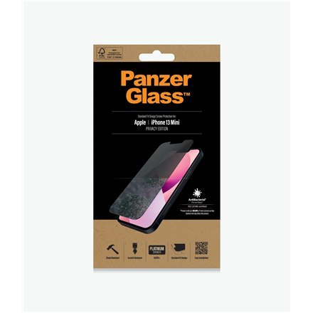 PanzerGlass | Ochraniacz ekranu - szkło - z filtrem prywatności | Apple iPhone 13 mini | Szkło hartowane | Przezroczysty