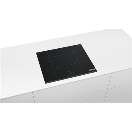 Bosch | PUE63KBB6E | Płyta | Indukcyjna | Liczba palników/stref gotowania 4 | Dotykowa | Timer | Czarna