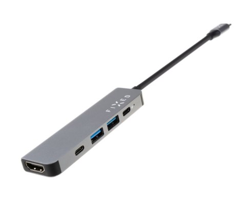 Fixed | 5-portowy USB-C HUB Mini do laptopów i tabletów | FIXHU-MN-GR | Szary