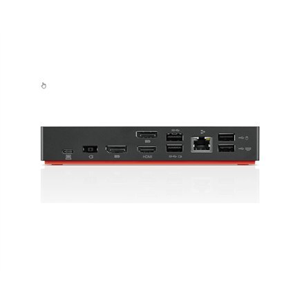 Lenovo | ThinkPad Universal USB-C Dock - EU | Stacja dokująca | Porty Ethernet LAN (RJ-45) w ilości 1 | Porty VGA (D-Sub) w iloś