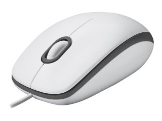 Logitech | Mysz | M100 | Przewodowa | USB-A | Biała