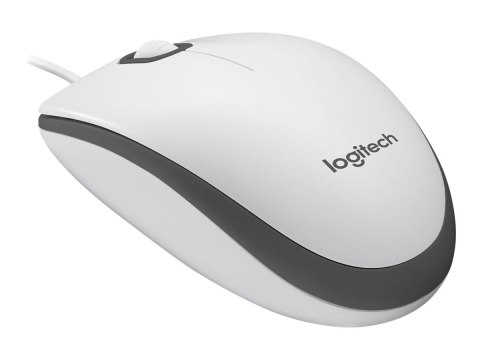Logitech | Mysz | M100 | Przewodowa | USB-A | Biała