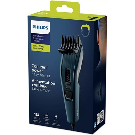 Philips | HC3505/15 | Maszynka do strzyżenia włosów | Przewodowa | Liczba kroków długości 13 | Dokładność kroku 2 mm | Czarny/Ni