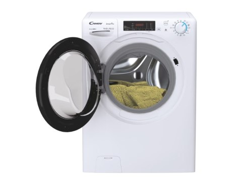 Pralka Candy z suszarką | CSHW4645TWB3/1-S | Klasa efektywności energetycznej C/E | Ładowana od frontu | Pojemność prania 6 kg |
