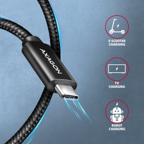 AXAGON Data and charging USB 480Mbps cable, 2.5 m | BUCM2-CM25AB | USB-C to USB-C