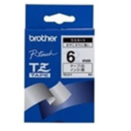 Brother | TZe-211 | Taśma laminowana | Termiczna | Czarna na białym | Rolka (0,6 cm x 8 m)