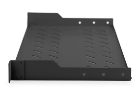 Digitus | Półka stała do szaf rack | DN-19 TRAY-1-SW | Czarny | Półki do montażu stałego można łatwo zainstalować na dwóch przed