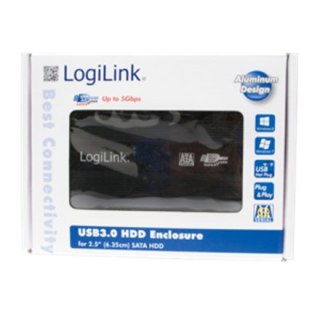 Logilink | Obudowa pamięci masowej | Obudowa 2,5 cala S-SATA HDD USB 3.0 Alu | Dysk twardy | 2,5" | SATA 3Gb/s | USB 3.0