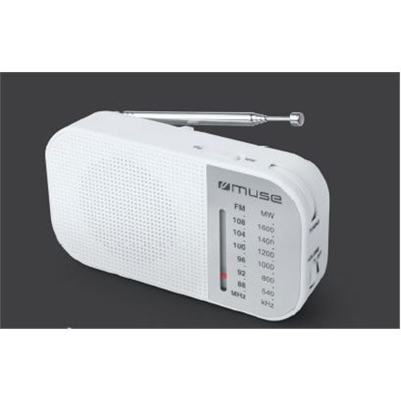 Muse | M-025 RW | Przenośne radio | Biały