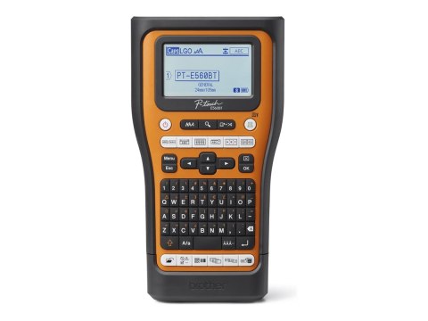 Brother PT-E560BTVP | Drukarka termiczna | Drukarka etykiet | Maksymalny rozmiar papieru ISO serii A Inne | Pomarańczowy / Czarn
