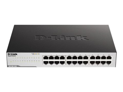 D-Link | 24-portowy przełącznik Gigabit Easy Desktop | GO-SW-24G | Niezarządzany | Desktop/Montowalny na stojaku | 24 miesiące