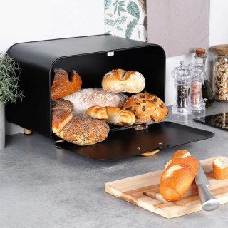 CHLEBAK STALOWY POJEMNIK NA PIECZYWO 259618 CZARNY