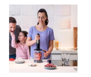 Braun | MultiQuick 7 Blender ręczny | MQ 7045X | Blender ręczny | 1000 W | Liczba prędkości 6 | Rozdrabniacz | Czarny/stal nierd