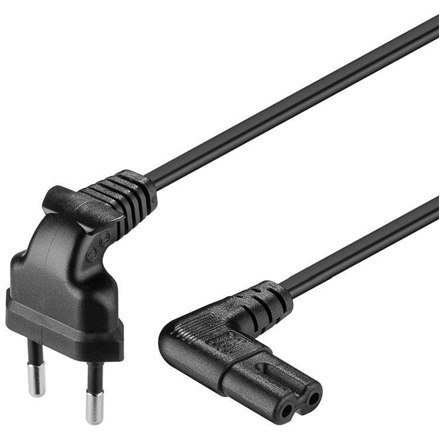 Goobay | Kabel zasilający | Europlug (zasilanie CEE 7/16) | Zasilanie IEC 60320 C7 | 2 m | Czarny