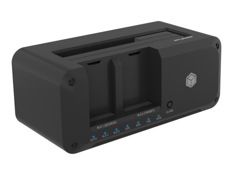 Icy Box IB-2924MSCL-C31 Clone and DockingStation for 1x 2.5"/3.5" to 1x M.2 NVMe or M.2 to M.2, access 3 drives as Docking, Host