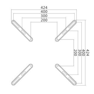 Logilink BP0029, Adapter VESA do 400x400 Logilink | Uchwyt ścienny | 32-55 " | Maksymalna waga (udźwig) 30 kg | Czarny