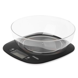 Waga kuchenna Adler z miską | MS 3179b | Podziałka 1 g | Typ wyświetlacza LCD | Czarny