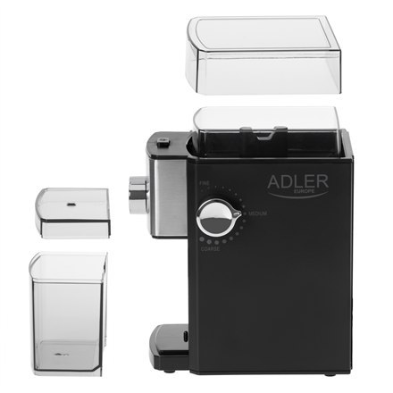 Adler | AD 4448 | Młynek do kawy | 300 W | Pojemność ziaren kawy 250 g | Ilość filiżanek 12 na pojemnik szt.