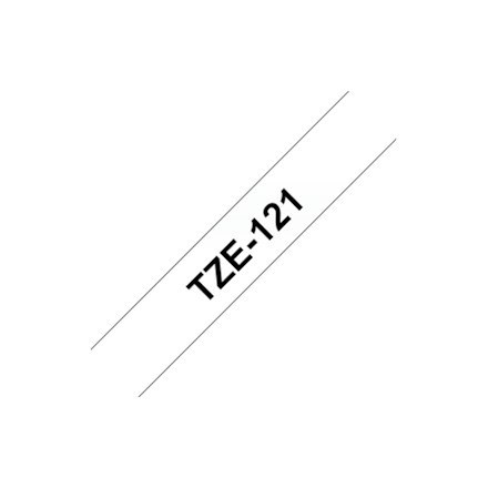 Brother | 121 | Taśma laminowana | Termiczna | Czarna przezroczysta | Rolka (0,9 cm x 8 m)