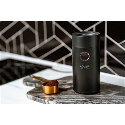 Adler | AD 4446bg | Młynek do kawy | 150 W | Pojemność ziaren kawy 75 g | Liczba filiżanek szt. | Czarny