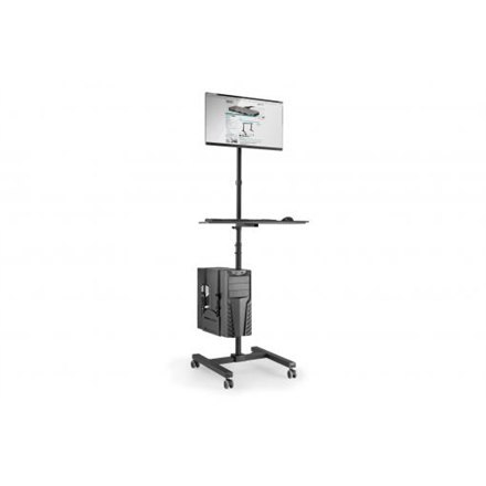 Digitus | Mobilna stacja robocza z indywidualną regulacją wysokości | DA-90374 | Uchwyt na monitor, uchwyt na komputer | 17-32 "