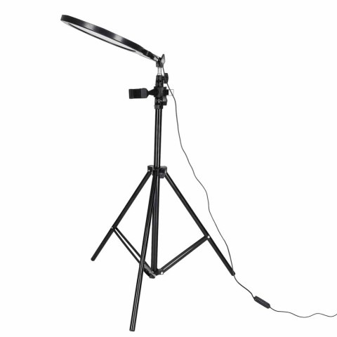 Lampa studyjna LED okrągła 3 barwy światła panel