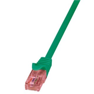 Logilink | CAT 6 | Kabel krosowy | Skrętka nieekranowana (UTP) | Męski | RJ-45 | Męski | RJ-45 | Zielony | 0,25 m