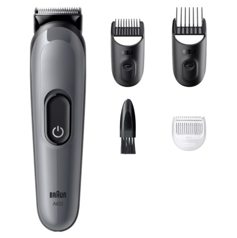 Zestaw do pielęgnacji Braun 4 w 1 | All-in-One Series 3 AIO3500 | Bezprzewodowy | Liczba kroków długości 14 | Czarny