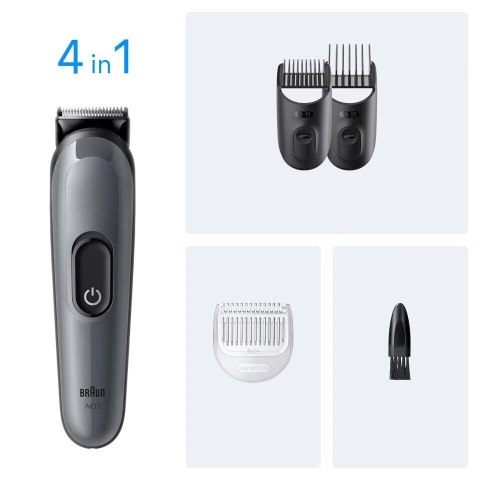 Zestaw do pielęgnacji Braun 4 w 1 | All-in-One Series 3 AIO3500 | Bezprzewodowy | Liczba kroków długości 14 | Czarny