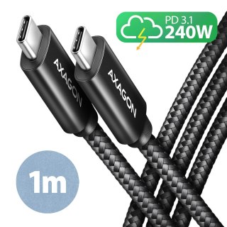 AXAGON Data and charging USB 480Mbps cable, 1 m | BUCM2-CM10AB | USB-C to USB-C