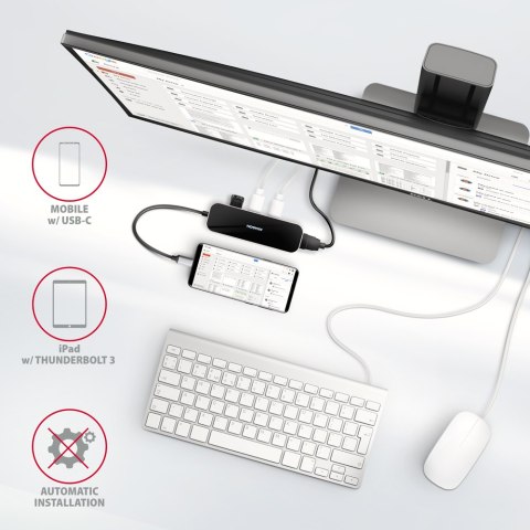 AXAGON SuperSpeed USB-C Combo 6in1 Hub | HMC-6H4A