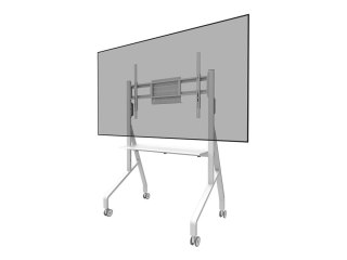 Neomounts MOVE Go FL50-525WH1 TV trolley - 55-86" - max 76 kg - manual h 106-136 cm - VESA 100x100-900x600 - incl. hardware shel