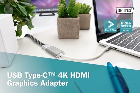 Adapter graficzny USB-C 3.2 Gen 1 na HDMI Digitus DA-70836 z gwarancją 24 miesiące