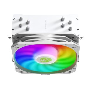 Gamemax Chłodzenie CPU SIGMA540 ARGB White — wentylator 120 mm, biały radiator, mocne odprowadzanie ciepła, kompatybilne z więks