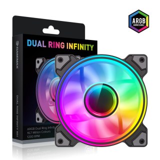 Gamemax Wentylator Obudowy DUAL RING INFINITY Czarny 120 mm