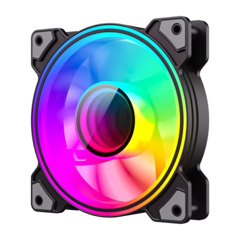Gamemax Wentylator Obudowy DUAL RING INFINITY Czarny 120 mm