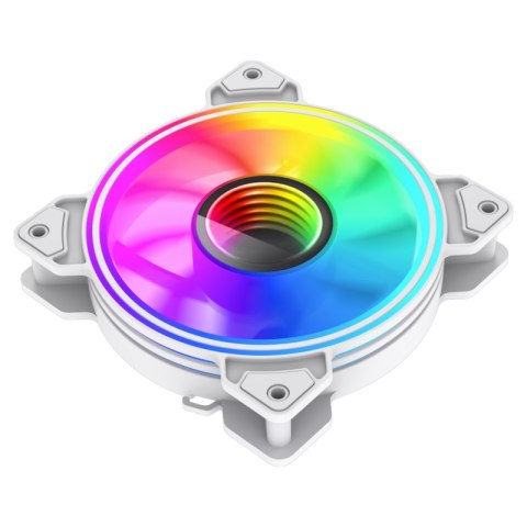 Gamemax Wentylator Obudowy Dual Ring Infinity 120 mm Biały