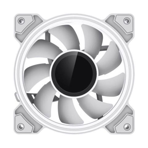 Gamemax Wentylator Obudowy Dual Ring Infinity 120 mm Biały