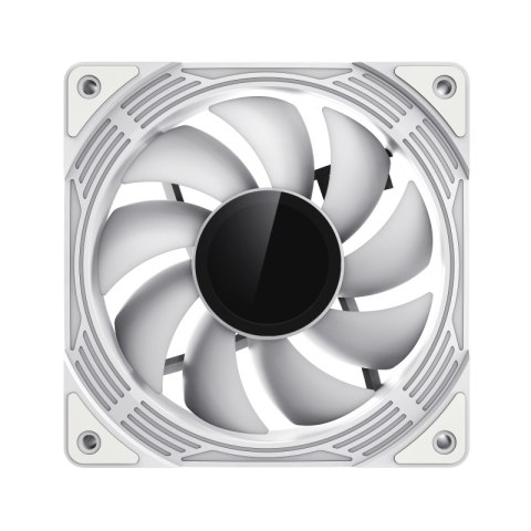 Gamemax Wentylator obudowy KF300 BK biały 120mm silent LED