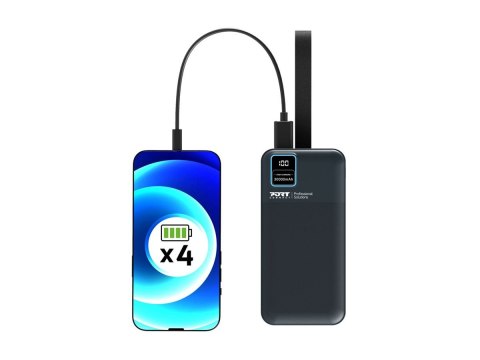 Powerbank PORT CONNECT 30 000 mAh z akumulatorem, idealny do ładowania urządzeń mobilnych na podróże i w każdej sytuacji.