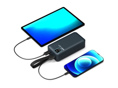 Powerbank PORT CONNECT 30 000 mAh z akumulatorem, idealny do ładowania urządzeń mobilnych na podróże i w każdej sytuacji.