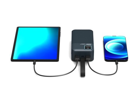 Powerbank PORT CONNECT 30 000 mAh z akumulatorem, idealny do ładowania urządzeń mobilnych na podróże i w każdej sytuacji.