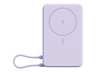 Zewnętrzny power bank Xiaomi 10000 mAh z wbudowaną podstawką w kolorze purpurowym