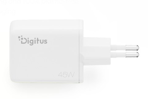 Digitus Ładowarka GaN 45W USB-C + USB-A DA-10302 biała